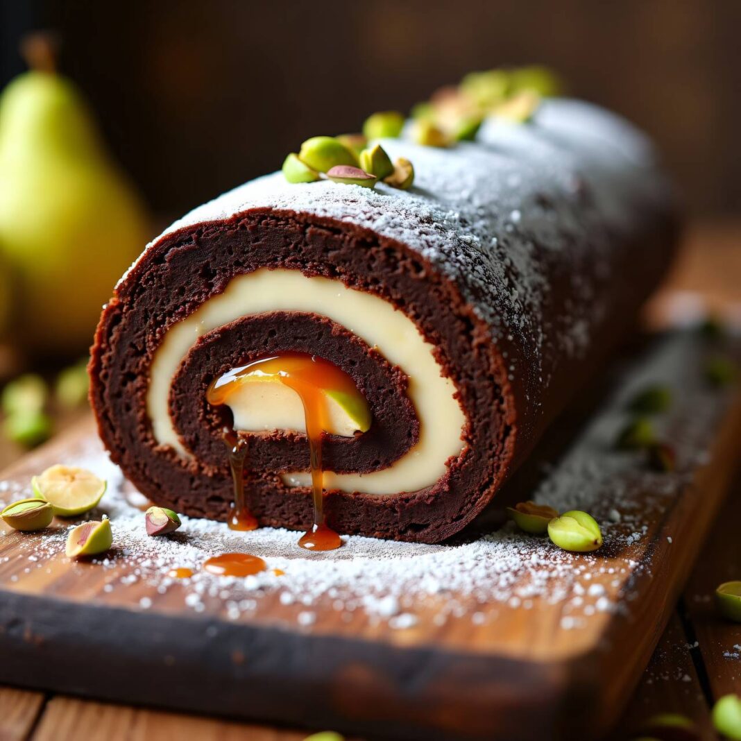 Schokolade-Birnen-Roulade Rezept Schokolade-Birnen-Roulade Rezept