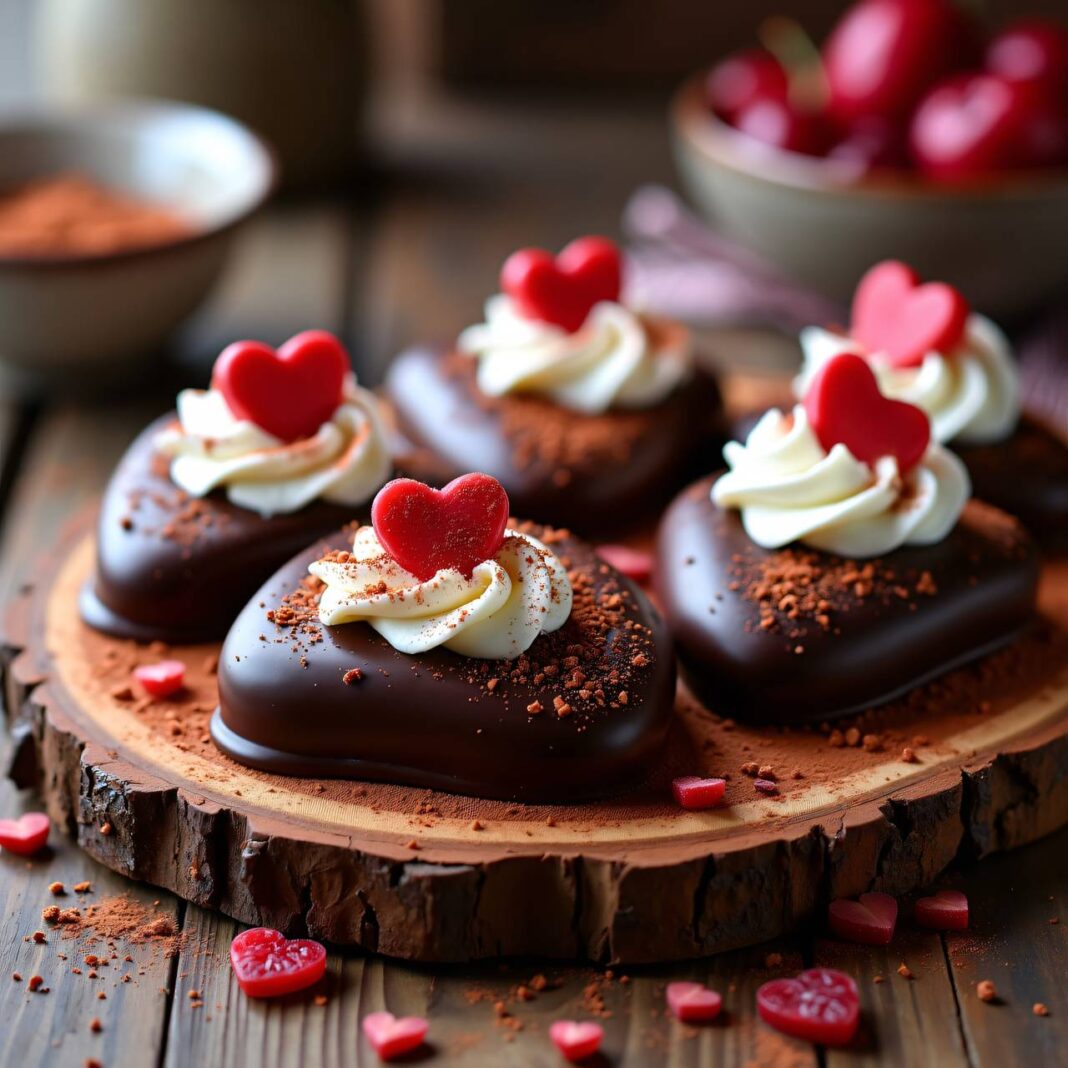 Schokolade-Dörrkirschen-Herzen Rezept Schokolade-Dörrkirschen-Herzen Rezept