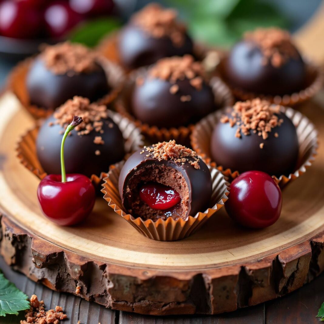 Schokolade-Kirsch-Kugeln Rezept Schokolade-Kirsch-Kugeln Rezept
