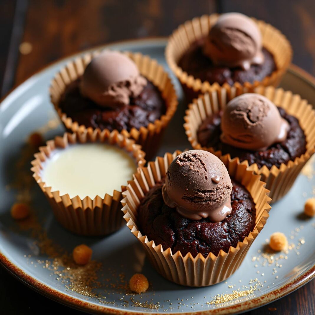 Schokoladen-Eis-Muffins Rezept Schokoladen-Eis-Muffins Rezept