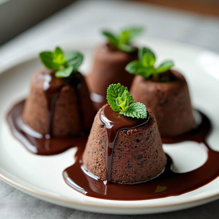 Schokoladen-Grießköpfli mit Pfefferminz-Schokoladensauce Rezept