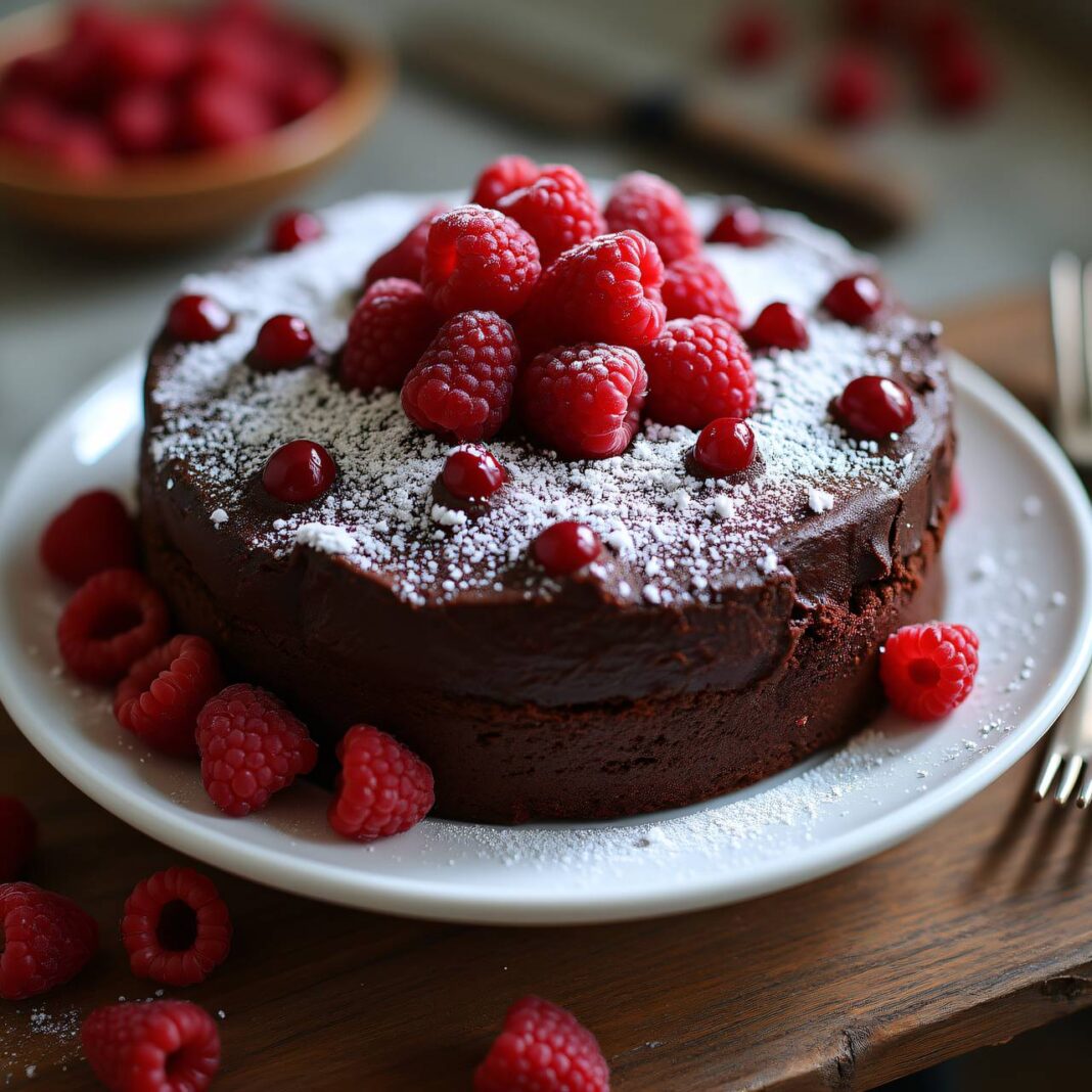 Schokoladen-Himbeer-Kuchen Rezept Schokoladen-Himbeer-Kuchen Rezept