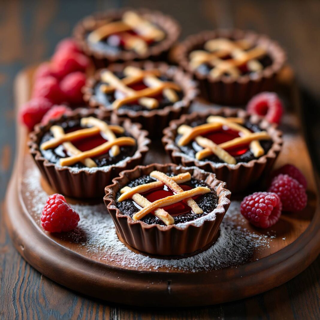 Schokoladen-Linzertörtchen Rezept Schokoladen-Linzertörtchen Rezept