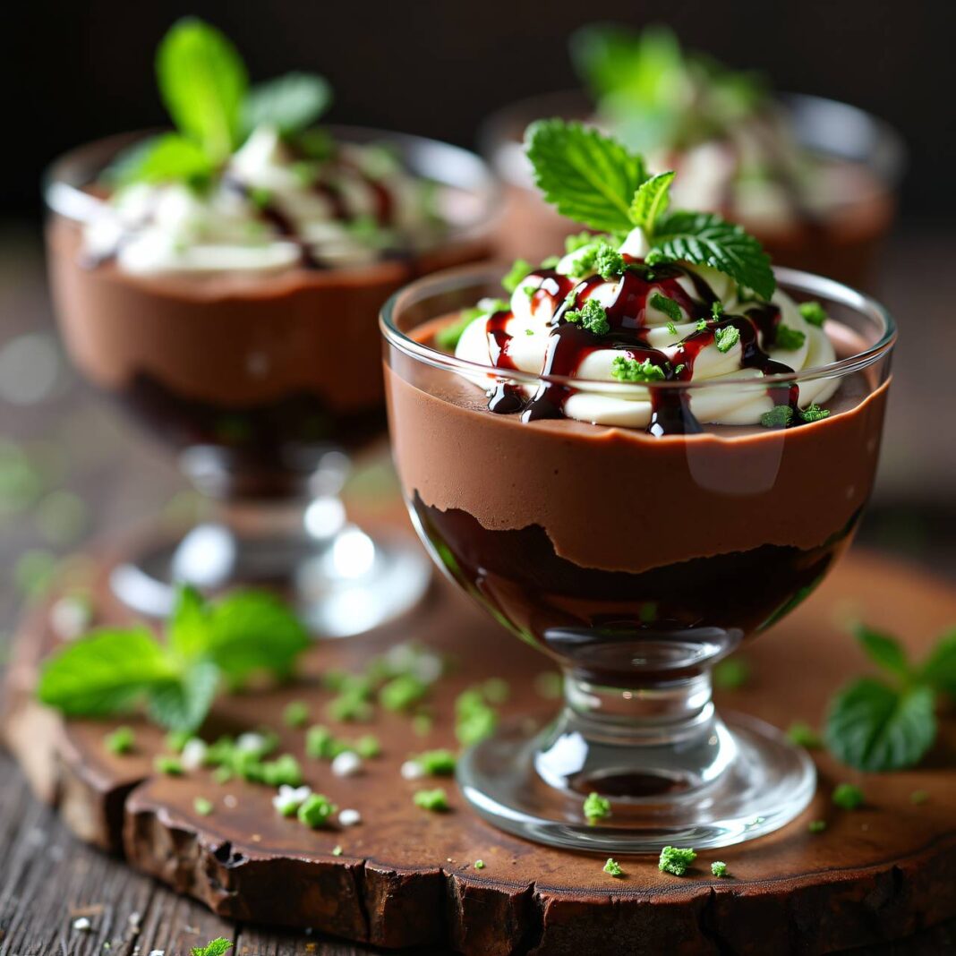 Schokoladen-Pfefferminz-Mousse Rezept Schokoladen-Pfefferminz-Mousse Rezept