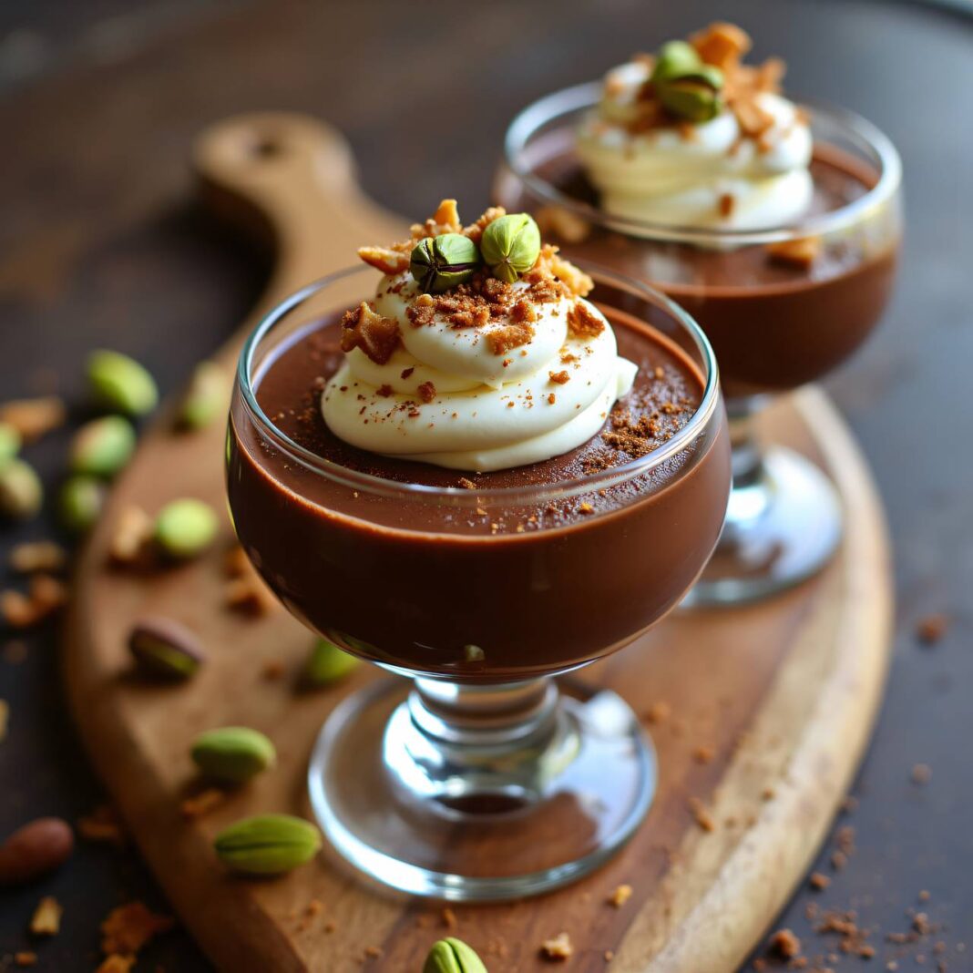 Schokoladencrème mit Nusskrokant Rezept Schokoladencrème mit Nusskrokant Rezept
