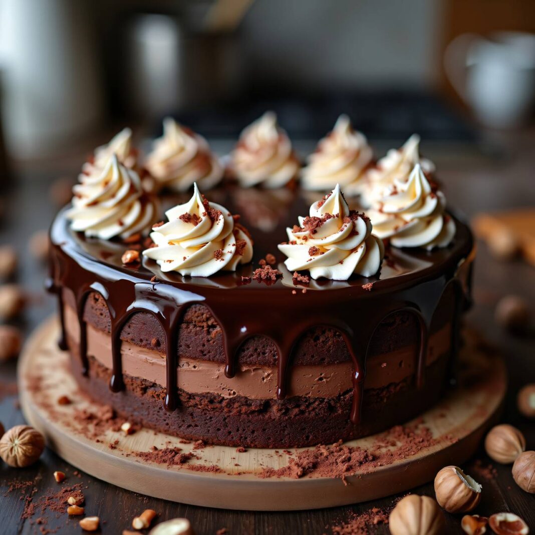 Schokoladenkuchen mit Glasur Rezept Schokoladenkuchen mit Glasur Rezept