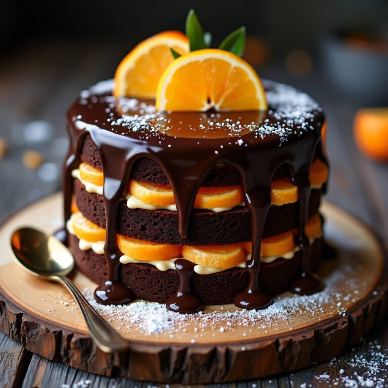 Schokoladenkuchen mit Orangencrèmefüllung Rezept