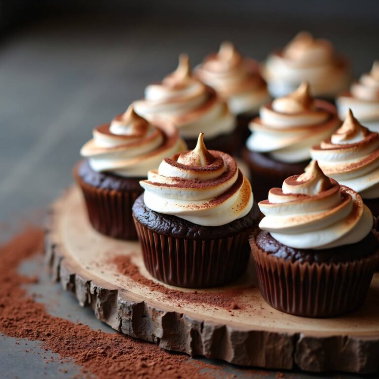 Schokomuffins mit Baiser Rezept