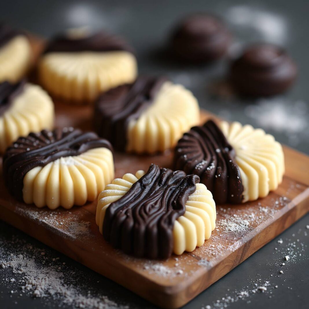 Schwarzweiße Butterplätzchen Rezept Schwarzweiße Butterplätzchen Rezept