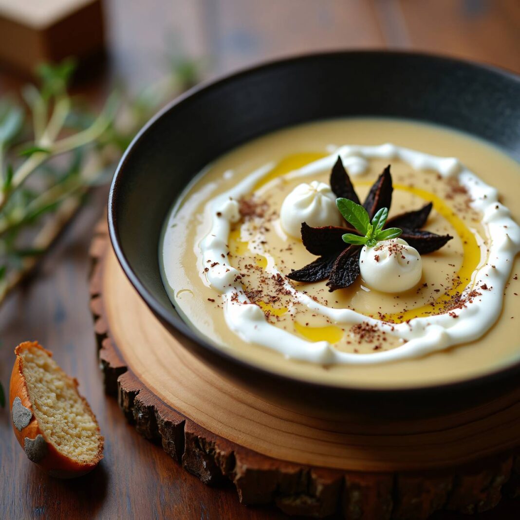 Schwarzwurzelsüppchen mit schwarzem Trüffel Rezept Schwarzwurzelsüppchen mit schwarzem Trüffel Rezept