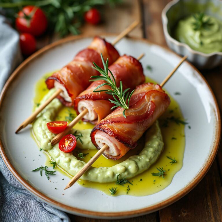 Schweinefilet-Röllchen an Lauchsauce Rezept