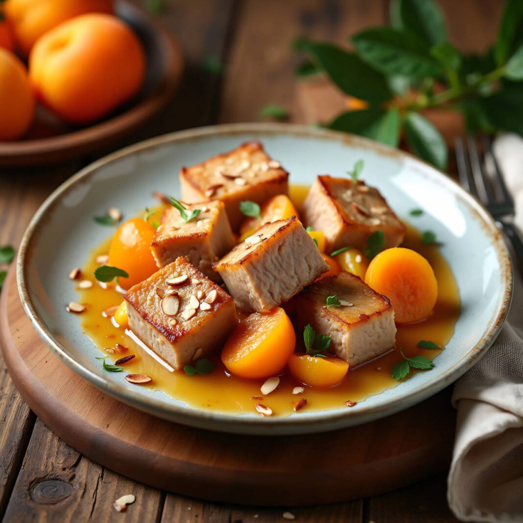 Schweinefleisch mit Aprikosen Rezept Schweinefleisch mit Aprikosen Rezept