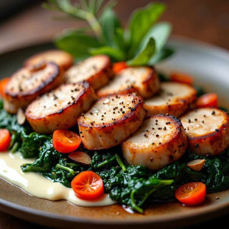 Schweinemedaillons auf Morchel-Spinat Rezept