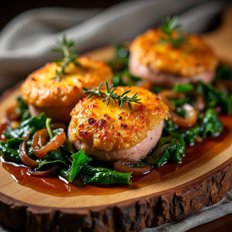 Schweinemedaillons mit Käsehaube Rezept