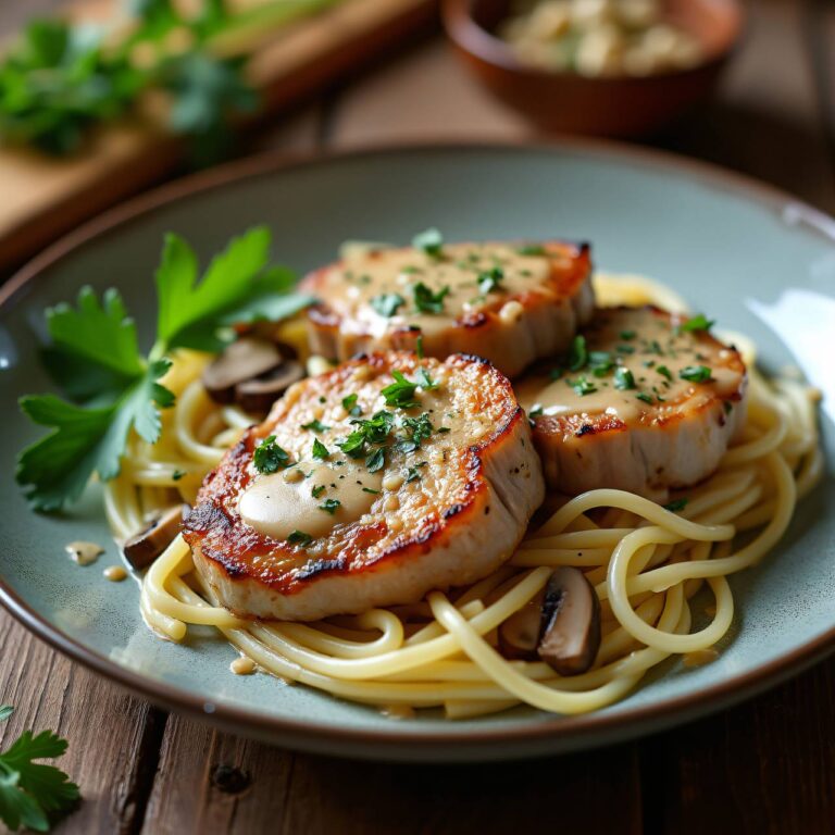 Schweinemedaillons mit Kräuterbutter und Champignonsauce Rezept