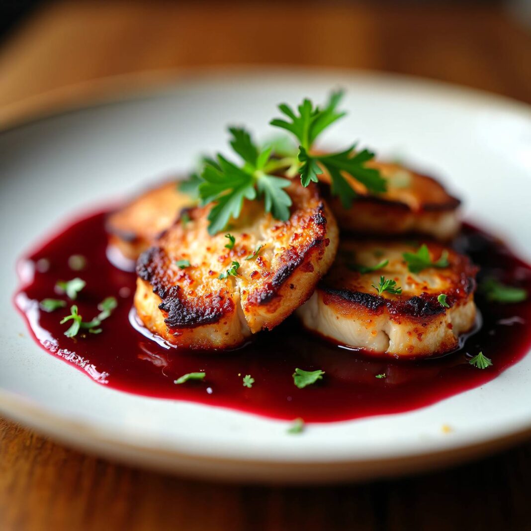 Schweinemedaillons mit Maronikruste und Preiselbeer-Sauce Rezept Schweinemedaillons mit Maronikruste und Preiselbeer-Sauce Rezept