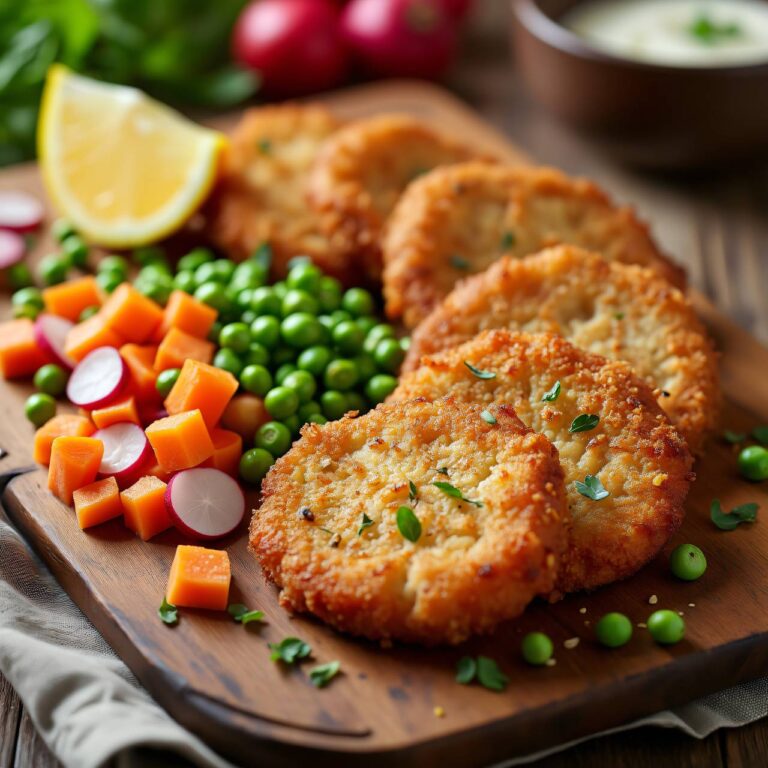 Schweineplätzchen mit Kräuter-Sesam-Panade Rezept
