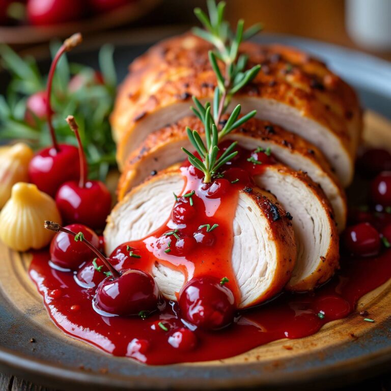 Schweinsbraten mit Kirschen-Schalotten-Sauce Rezept