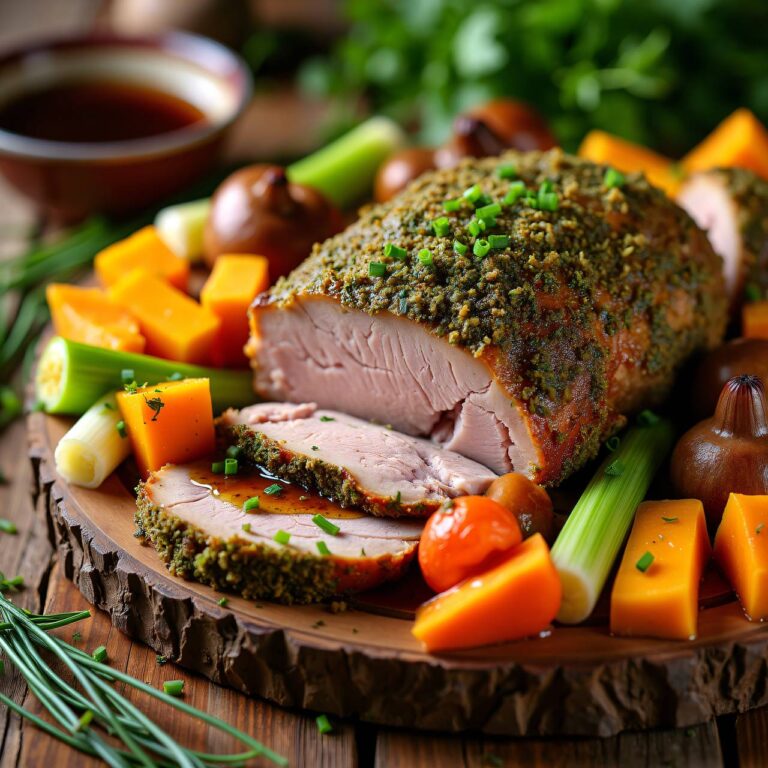 Schweinsbraten mit Kräuterkruste Rezept