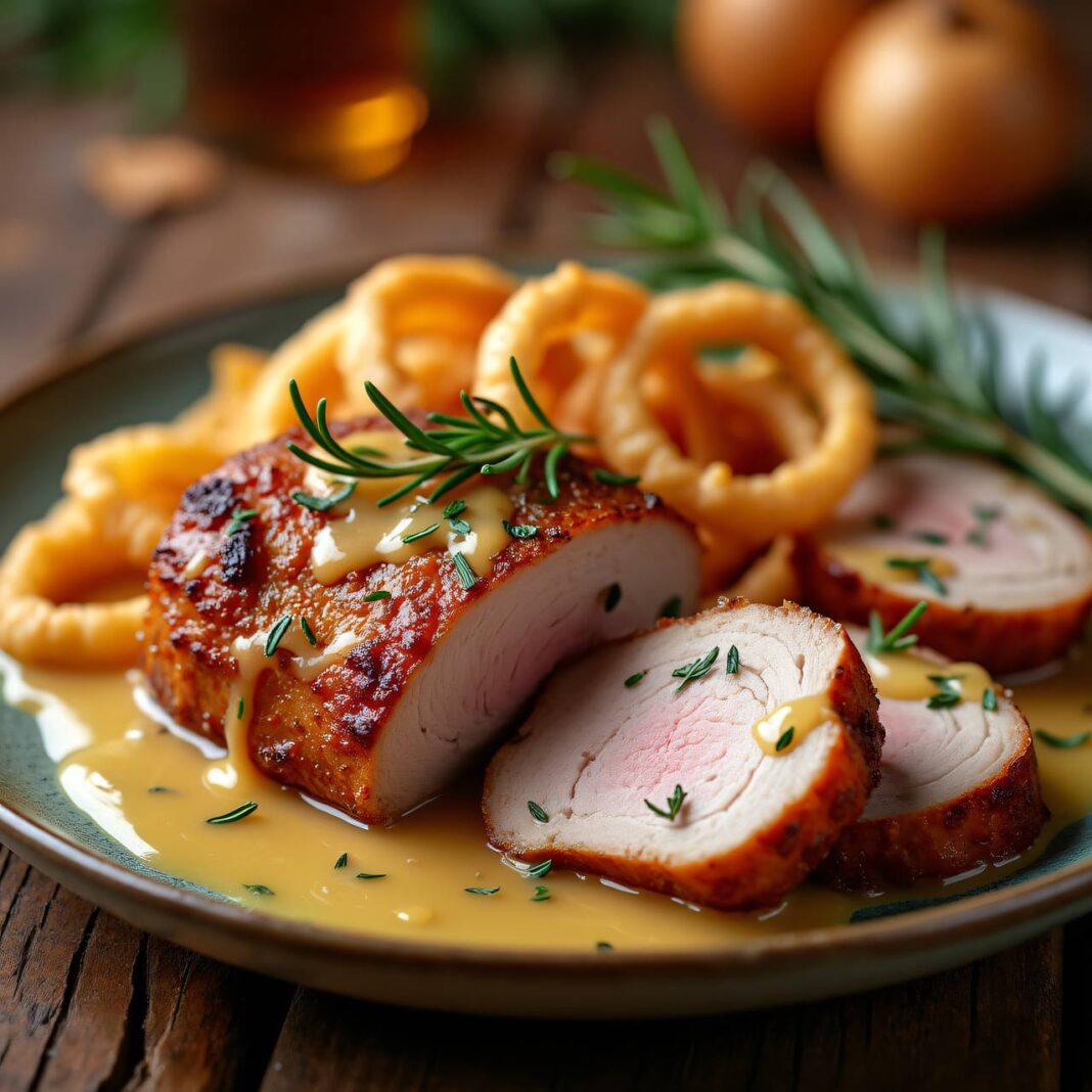 Schweinsbraten mit Zwiebelsauce Rezept Schweinsbraten mit Zwiebelsauce Rezept