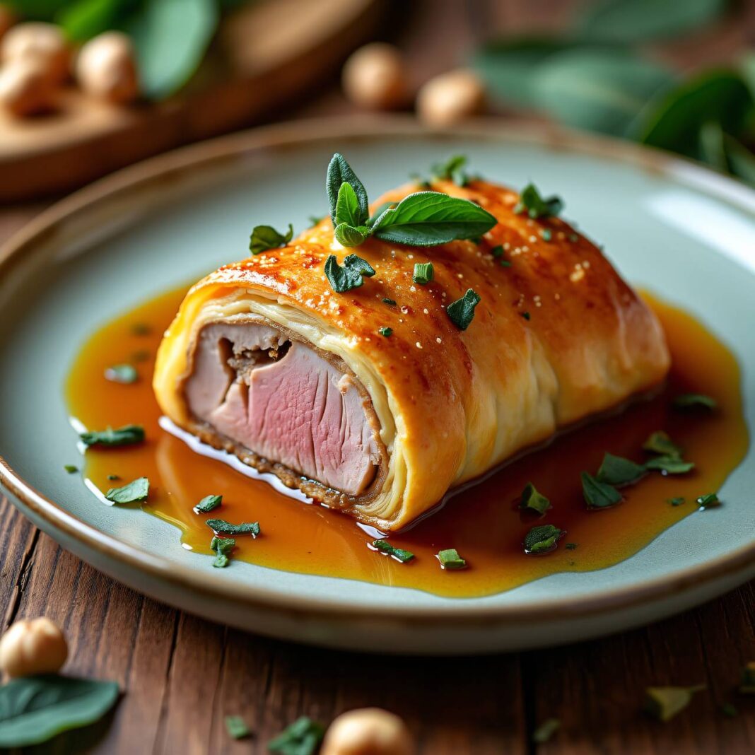 Schweinsfilet im Salbei-Teig Rezept Schweinsfilet im Salbei-Teig Rezept