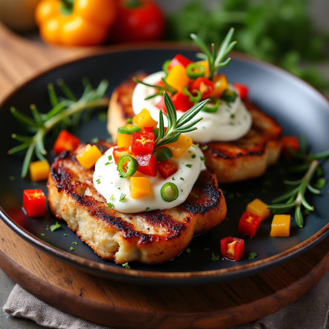 Schweinskoteletts mit Paprika-Quark Rezept Schweinskoteletts mit Paprika-Quark Rezept