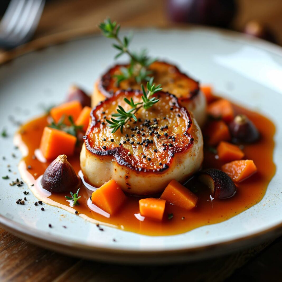 Schweinsplätzli mit Feigen-Karotten-Sauce Rezept Schweinsplätzli mit Feigen-Karotten-Sauce Rezept