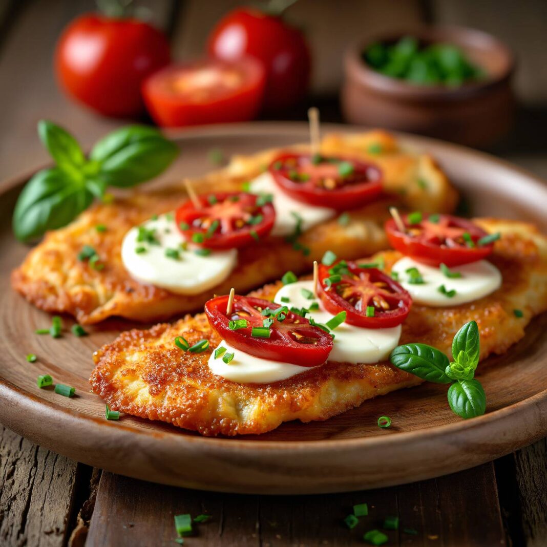 Schweinsschnitzel mit Mozzarellafüllung Rezept Schweinsschnitzel mit Mozzarellafüllung Rezept