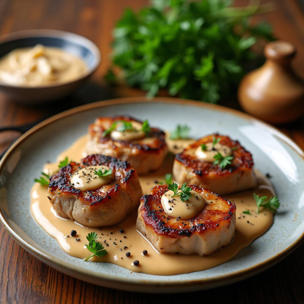 Schweinssteak mit Pilzsauce Rezept Schweinssteak mit Pilzsauce Rezept