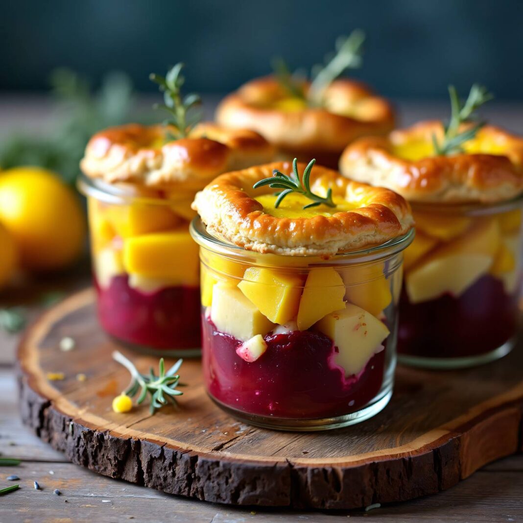 Sellerie-rote Rüben-Pie im Glas Rezept Sellerie-rote Rüben-Pie im Glas Rezept