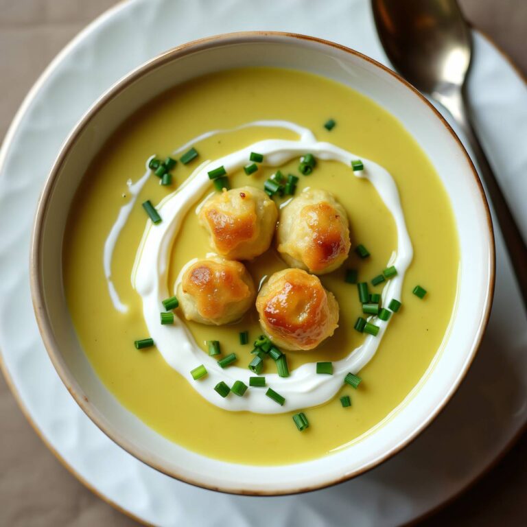 Selleriesuppe mit Haselnuss-Nocken Rezept
