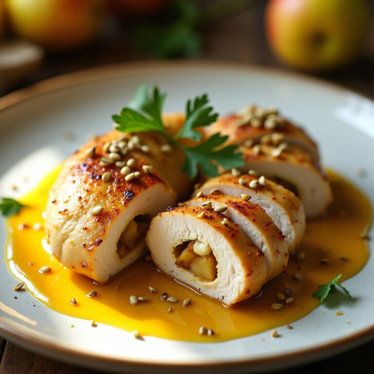 Senf-Apfel-Hühnchenbrust Rezept