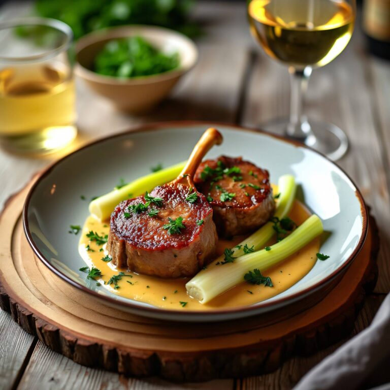 Senf-Kalbshaxen Rezept