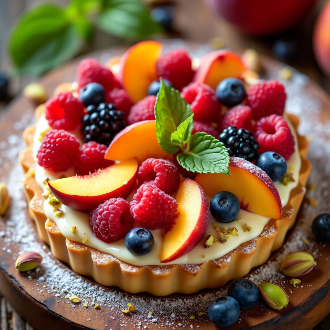 Sommerlicher Fruchtblechkuchen Rezept Sommerlicher Fruchtblechkuchen Rezept