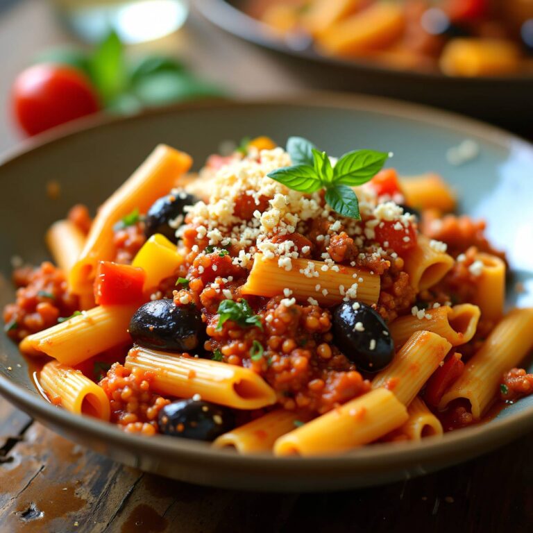 Sommerpenne mit Kräuter-Popcorn Rezept