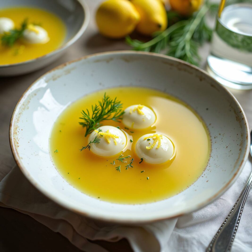Sommersüppchen mit Frischkäse-Quenelles Rezept Sommersüppchen mit Frischkäse-Quenelles Rezept