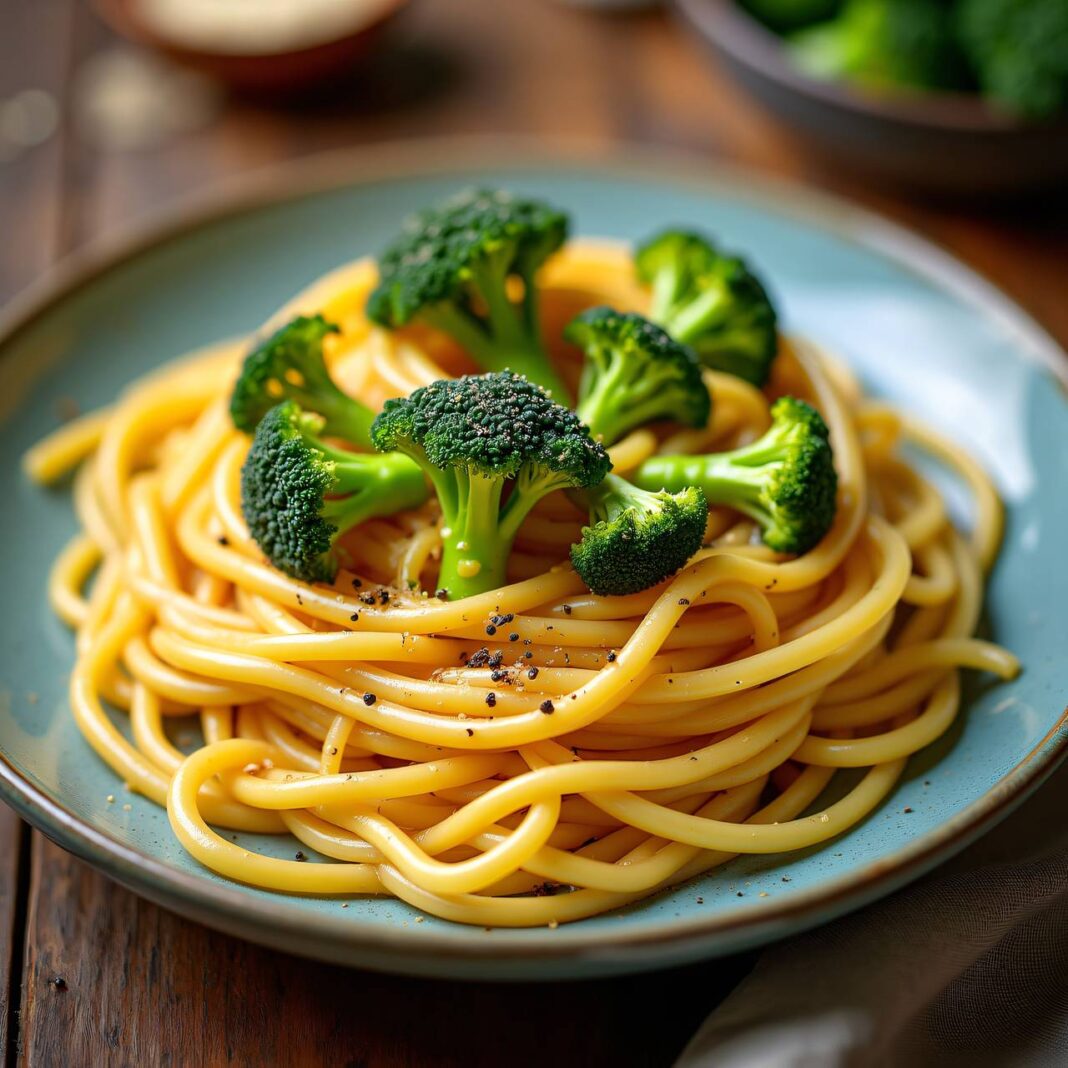 Spaghetti mit Broccoli-Käse-Sauce Rezept Spaghetti mit Broccoli-Käse-Sauce Rezept