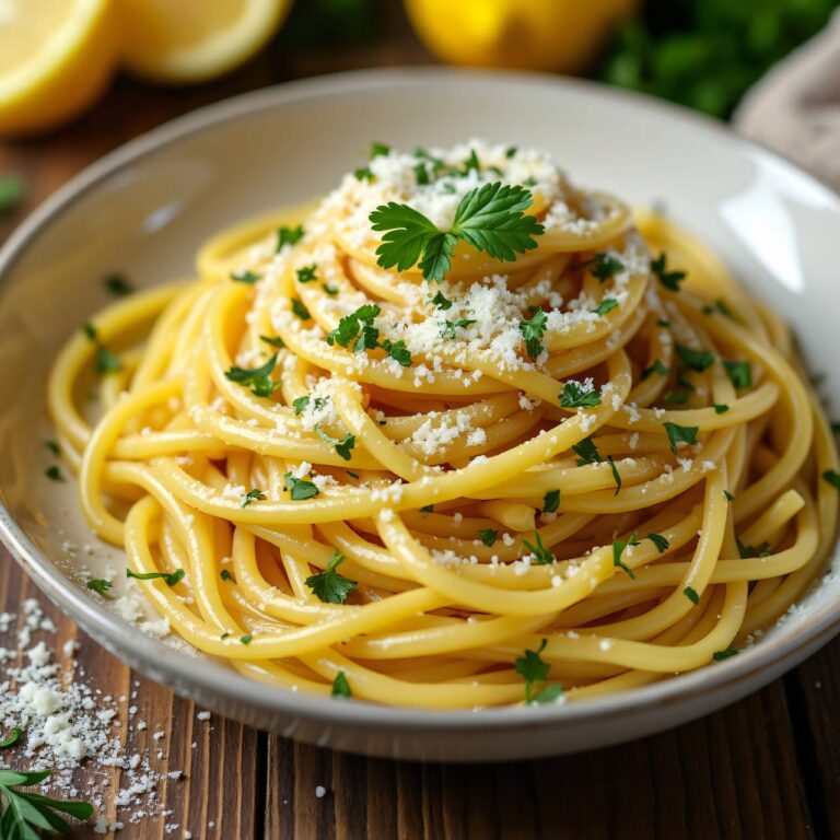 Spaghetti mit Zitronensauce Rezept
