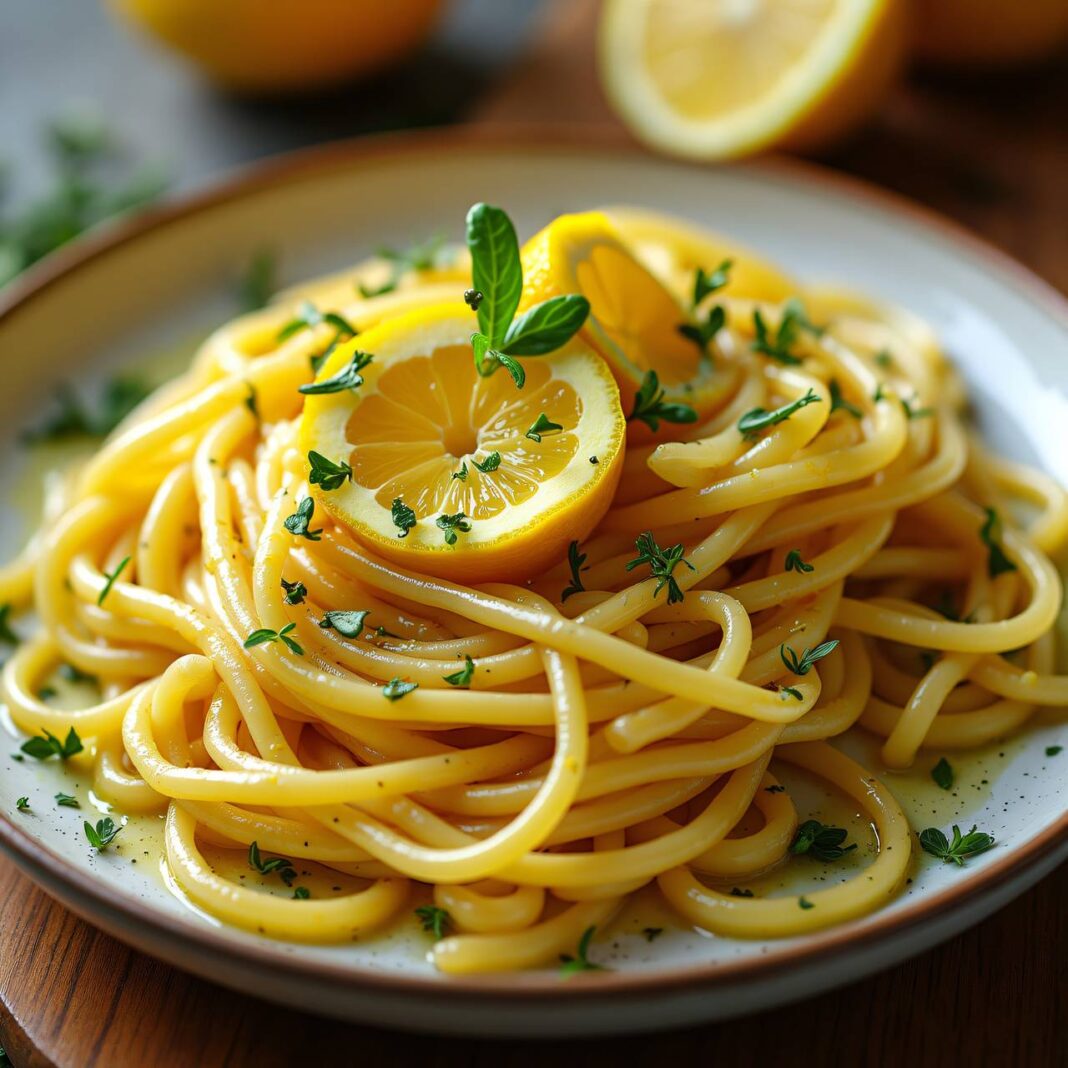 Spaghetti mit Zitronenthymian-Butter Rezept Spaghetti mit Zitronenthymian-Butter Rezept