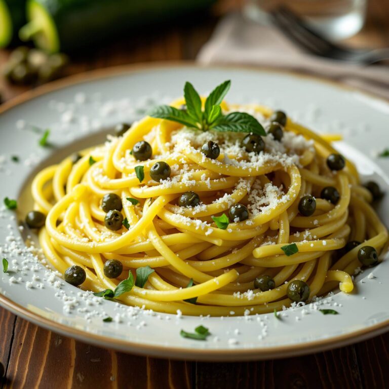 Spaghetti mit Zucchini-Kapern-Sauce Rezept