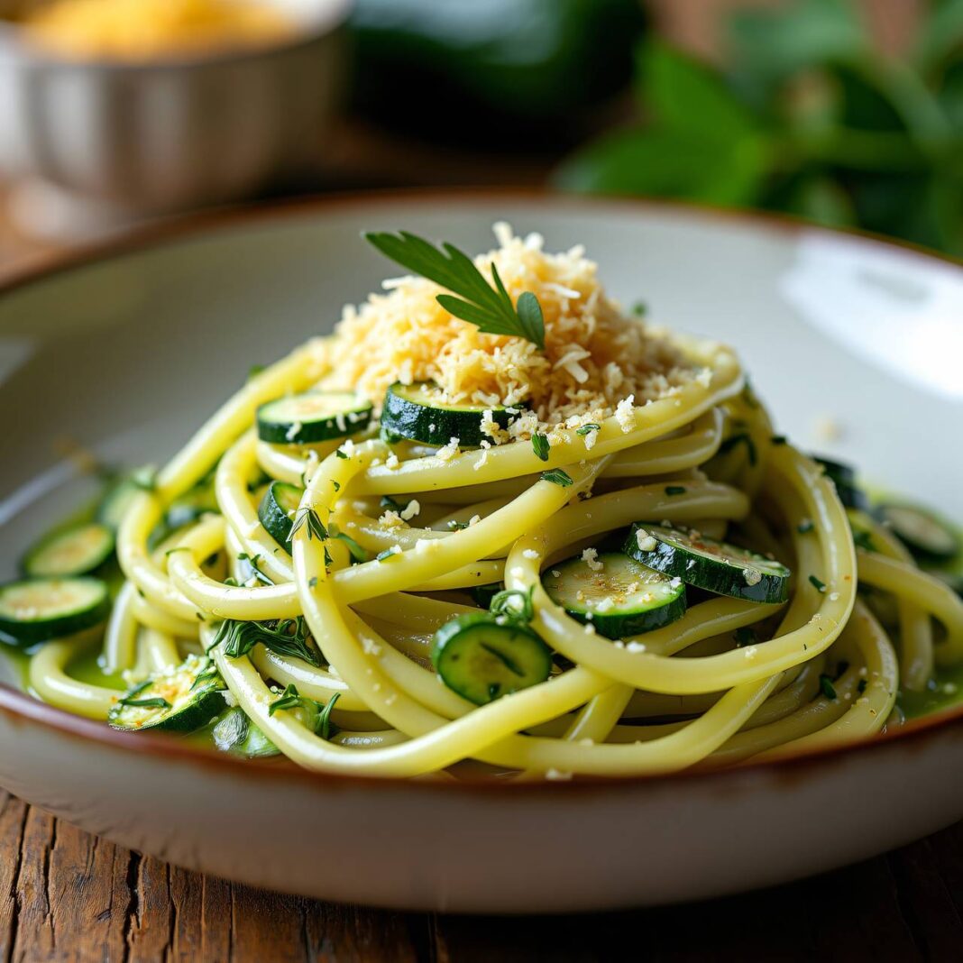 Spaghetti mit Zucchini-Sauce Rezept Spaghetti mit Zucchini-Sauce Rezept