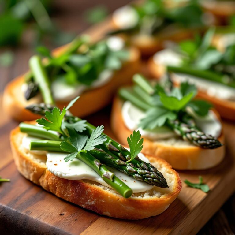 Spargel-Brie-Bruschetta Rezept