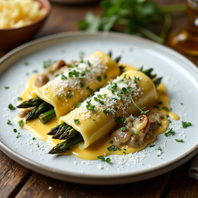 Spargel-Cannelloni mit Morcheln Rezept