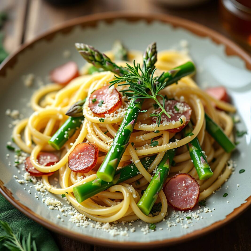 Spargel-Carbonara Rezept Spargel-Carbonara Rezept