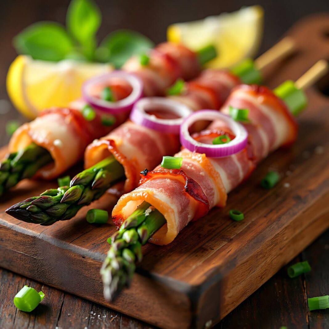 Spargel-Kalbsspiesse mit Speck Rezept Spargel-Kalbsspiesse mit Speck Rezept