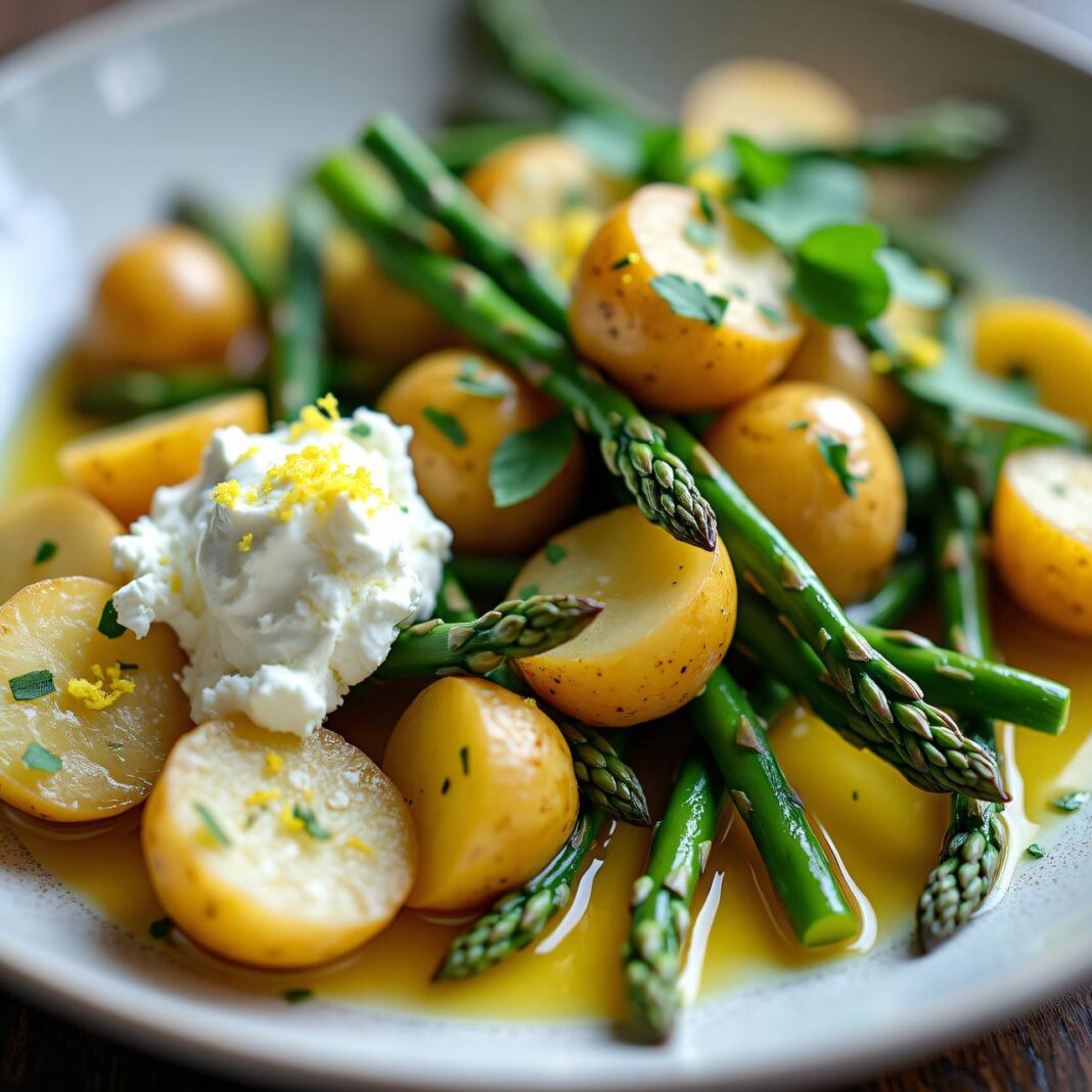 Spargel-Kartoffelsalat mit Hüttenkäse Rezept Spargel-Kartoffelsalat mit Hüttenkäse Rezept