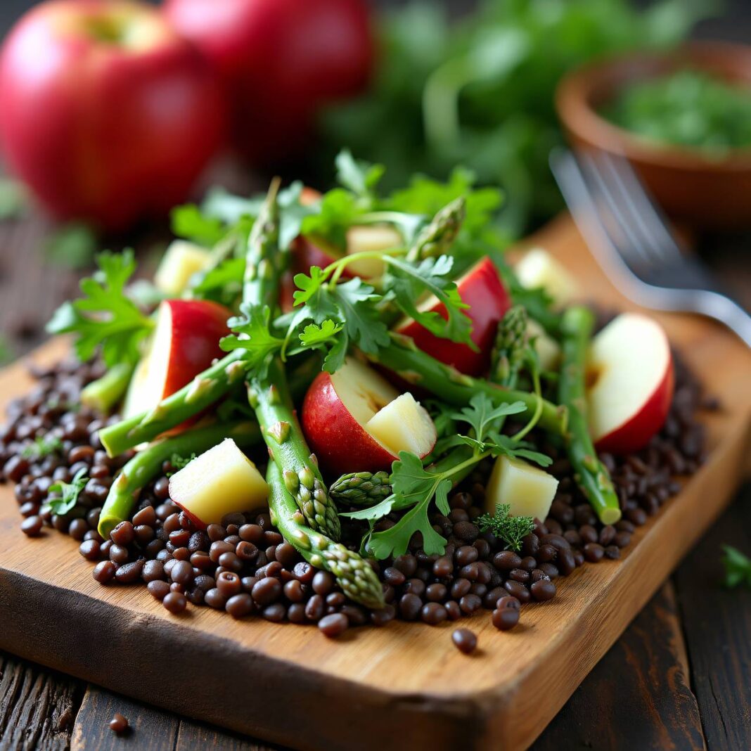 Spargel-Linsen-Salat mit Apfel Rezept Spargel-Linsen-Salat mit Apfel Rezept