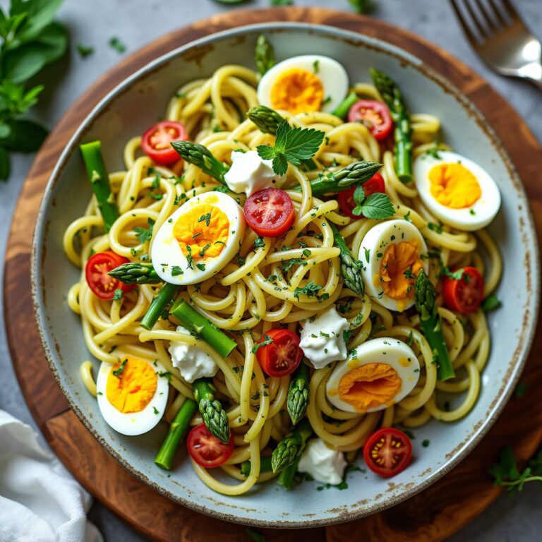 Spargel-Nudelsalat mit dreierlei Saucen Rezept
