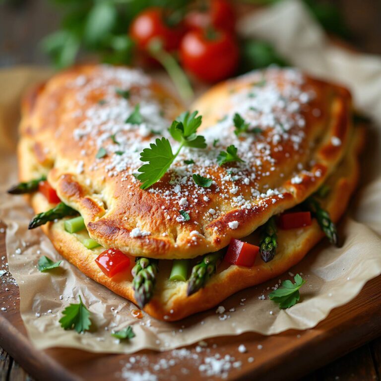 Spargel-Ricotta-Calzone Rezept