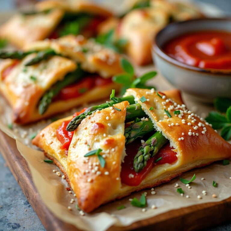 Spargelpizza-Päckli Rezept